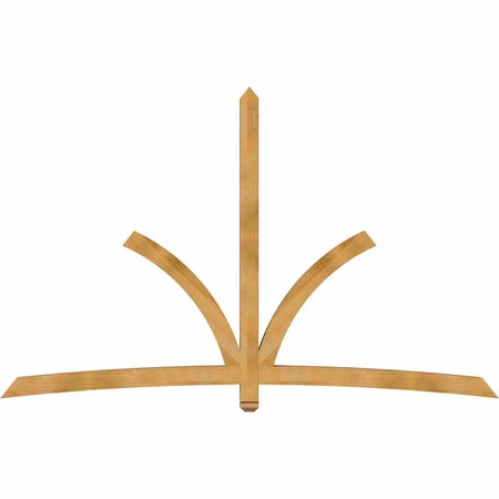 Ekena Millwork Davenport Rough Sawn Timber Gable Bracket, Western Red Cedar, 108"W x 68"H x 4"D x 4"F, 15/12 Pitch GBW108X68X0404DAV00RWR